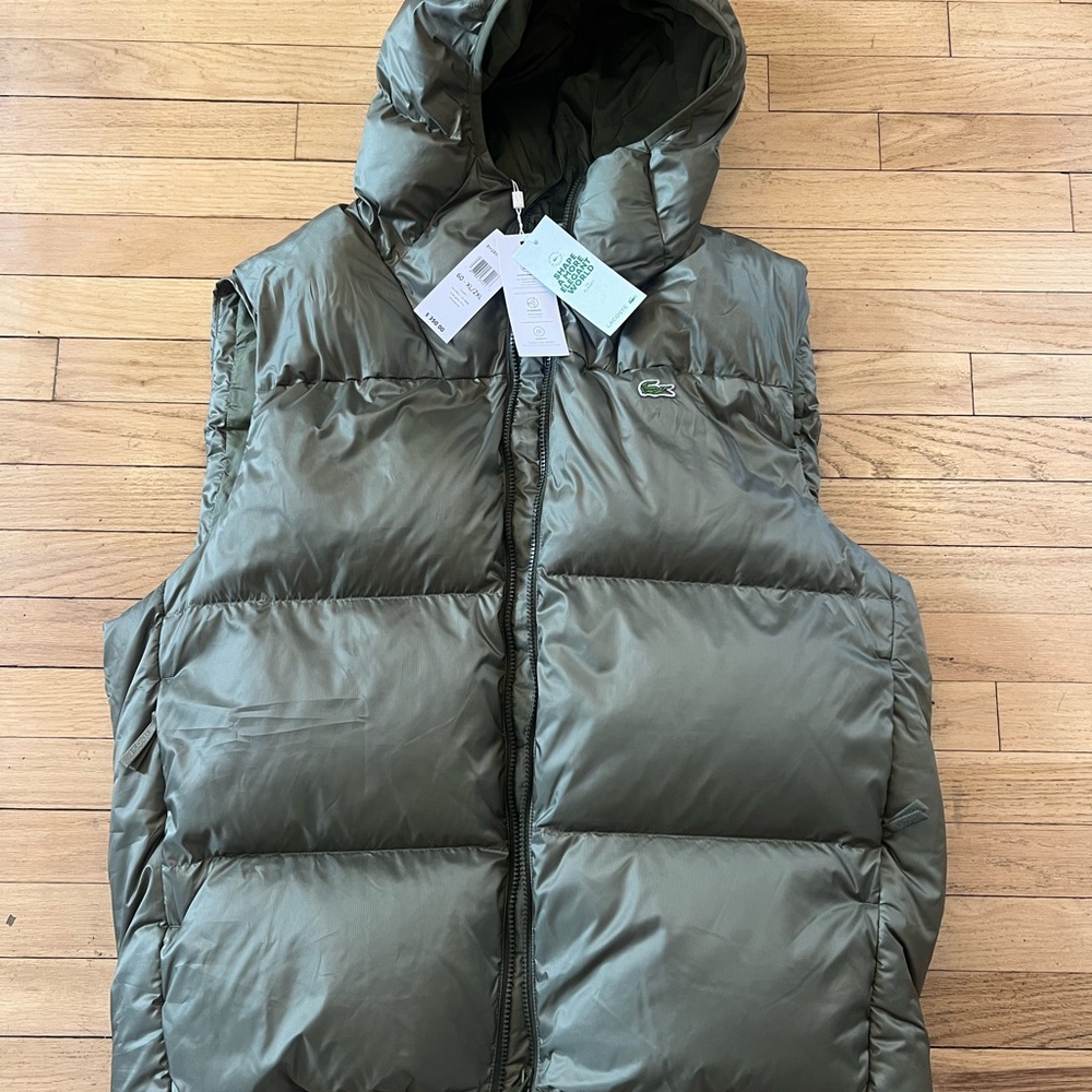 Lacoste Green Puffer 80 % dawnVest size XL